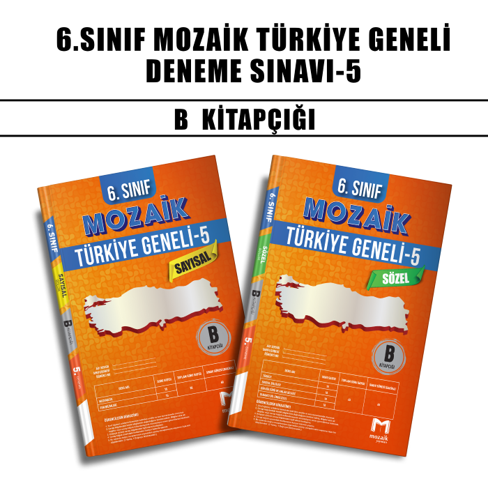 MOZAİK 06.SINIF T.GENELİ SAYISAL/SÖZEL 5-B - 2024
